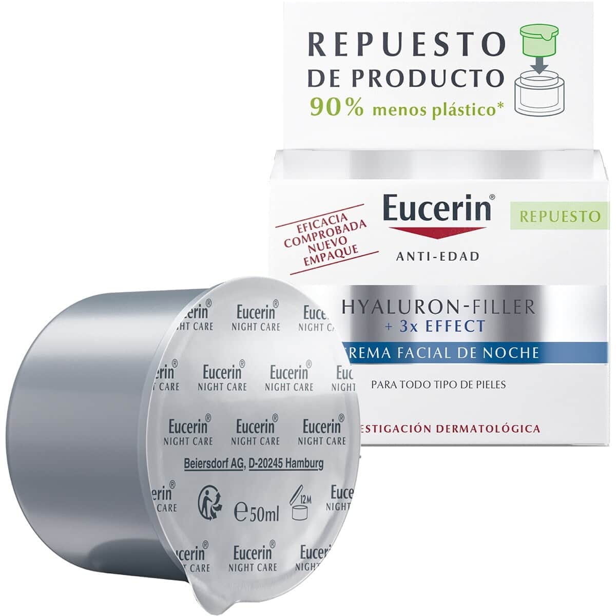 Eucerin Hyaluron-Filler Noche Reafirmante Recarga 50ml