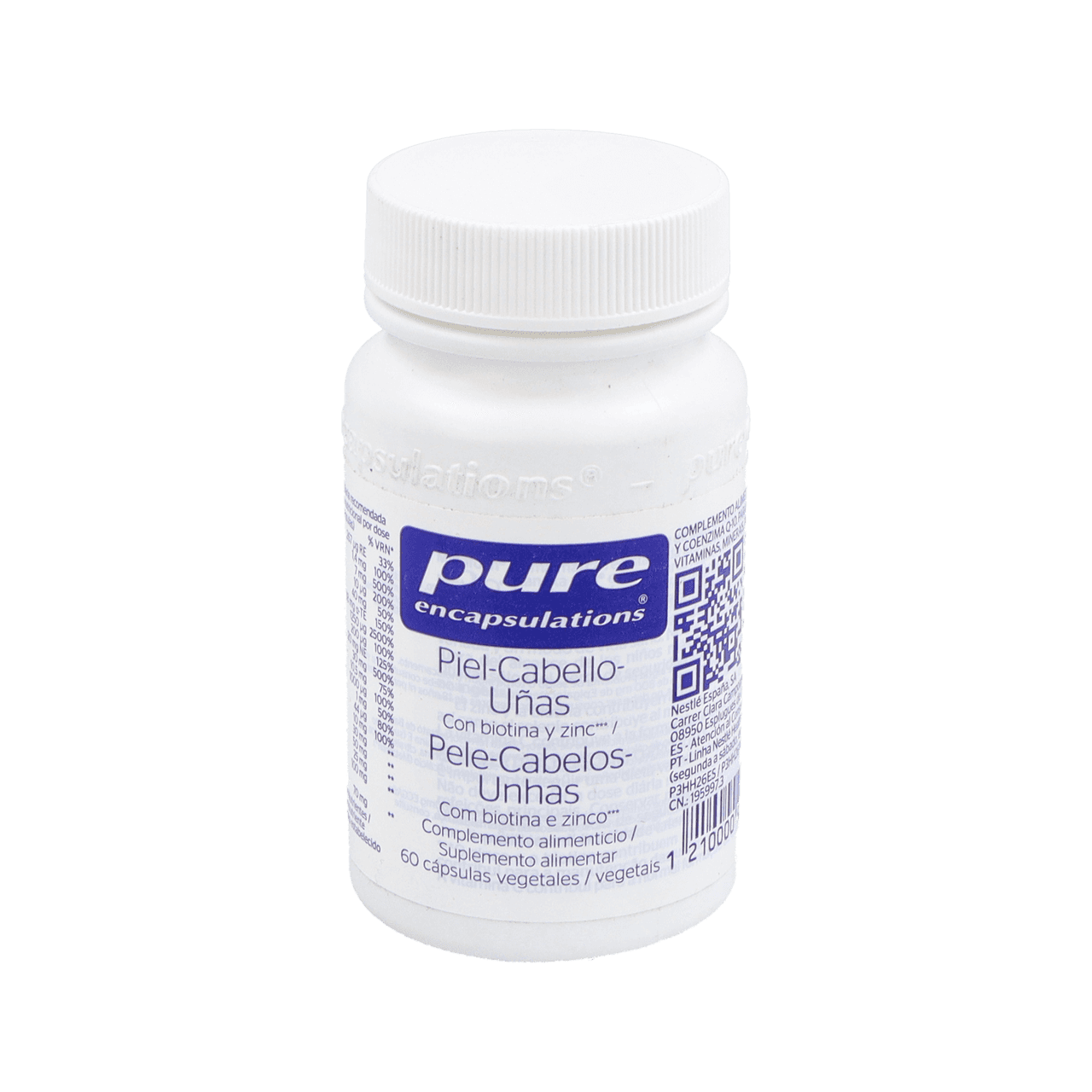 Pure Encapsulations Piel Cabello Uñas 60 cápsulas